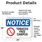Signmission Tobacco Free Campus OSHA Notice Sign, Vinyl Decal, 24in W x 18in L, 2PK OS-2PACK-NS-D-1824-L-16731 - alternate 3